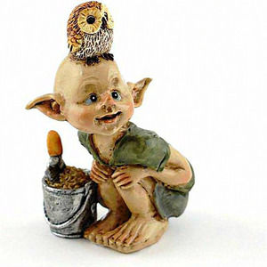 Home‎ Tan Silver Miniature Fairy & Terrarium Gardening Statue with Shovel Bucket